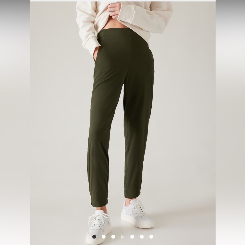 Athleta Brooklyn heights high rise jogger color aspen olive